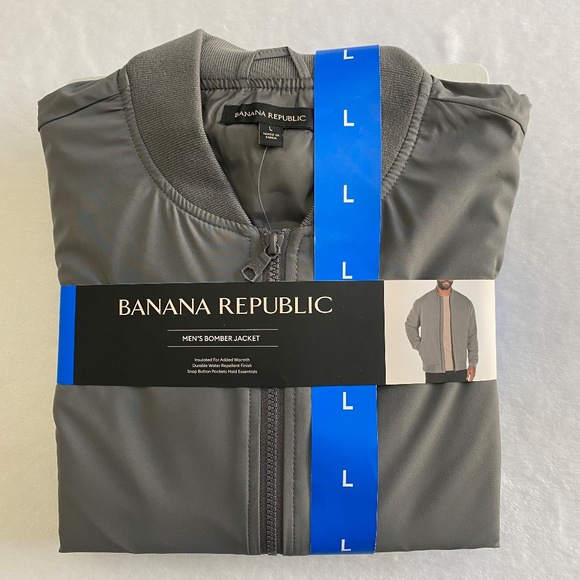 Banana Republic Men’s Bomber Jacket, Gray, Large NWT - Picture 5 of 16